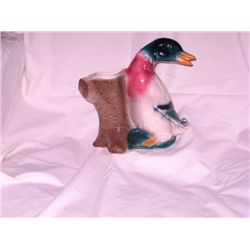 Vintage Ceramic Duck Planter Label W.T. Grant Co. “ Nickle & Dime Store”