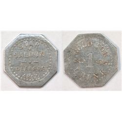 RARE TERRITORIAL SALOON GHOST TOWN TOKEN