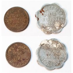 2 Very Scarce Early Globe Tokens