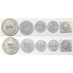 Deerlodge. Quintet of Tokens