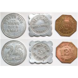 Deer Lodge. Lot of Three