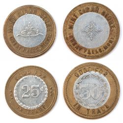 Great Falls. Mint Cigar Store tokens