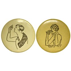 Plain Border Naughty Nellie Pocket Mirror Duo