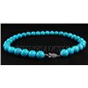 Image 2 : 479.53CTW 17in. BLUE TURQUOISE NECKLACE W/ METAL LOCK