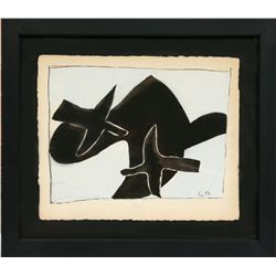 Georges Braque, Les Oiseaux Noirs from the Portfolio: Espace, Lithograph