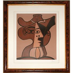 Pablo Picasso, Grande Tete de Femme au Chapeau (B. 1078), Linocut