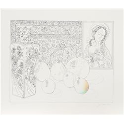 Josef Levi, Still Life with German Master 1, Serigraph
