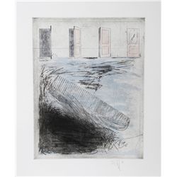 Donald Saff, Four Doors (Color), Aquatint Etching