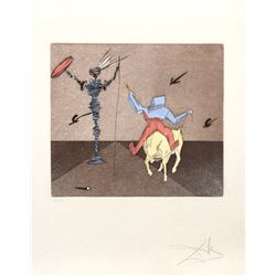 Salvador Dali, Master and Squire, Etching