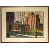 Image 1 : Joseph Barber, City Street Scene, Pastel Drawing
