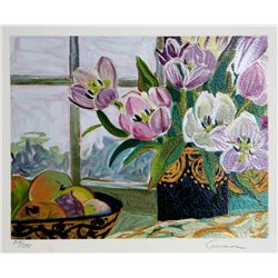 Ellen Gunn, St. Tropez Tulips, Silkscreen