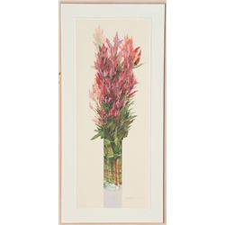 Gary Bukovnik, Flowers in a Vase, Lithograph