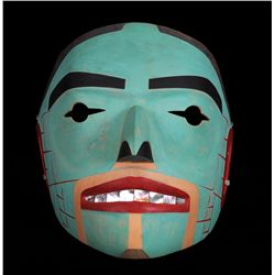 Tlingit Mosquito Mask Complete with Interchangeable Nose and Proboscis Carved Yellow Cedar by Gene B