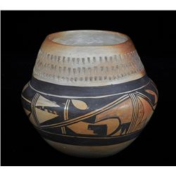 Hopi Pueblo Pottery Jar Signed Hopi Indian ca. 1940 From the Lawren Harris Collection 7" D. 6" H.  G