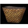 Image 1 : Fully Imbricated 19TH C. Chilcotin Burden Basket with Geometric Diamond Design and Willow Strip 18"