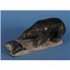 Image 1 : Inuit Bear and Seal Soapstone Sculpture Signed in Syllabic and Dated 1974  12 1/2" L. 5" W.  Good Co