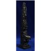 Image 1 : Haida Argillite Totem Carved with Eagle, Raven and Bear by Doug Wilson 12" H. 2 1/4" W. Base  Good C