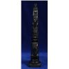Image 2 : Haida Argillite Totem Carved with Eagle, Raven and Bear by Doug Wilson 12" H. 2 1/4" W. Base  Good C