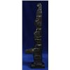 Image 3 : Haida Argillite Totem Carved with Eagle, Raven and Bear by Doug Wilson 12" H. 2 1/4" W. Base  Good C