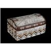 Image 1 : Finely Worked 19TH C. Micmac Birch Bark and Porcupine Quill Trunk 9" L. 6" W. 4 3/4" H.  As Is