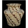 Image 1 : Papago Basketry Olla with Stepped Triangle Motif ca. 1920's 17" D. 17" H.  Good Condition with Some