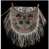 Image 1 : Nascapi Shot Bag ca. 1900 Embroidered with Floral Design 11 1/2" H. 10" W.  Good Condition