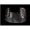 Image 2 : Large Silver Bracelet with Incised Eagle Design by Richard Baker 76 GMS 7 1/8" L. 1 3/4" W.  Fine Co