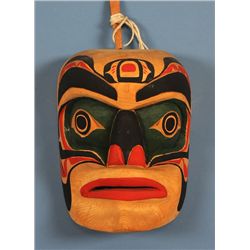 Portrait Mask Carved by Rodney Seaweed - Alert Bay, B.C.  Good Condition