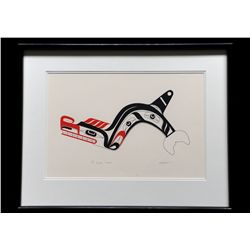 Art Thompson Serigraph "Killer Whale"  A/P  18 3/4"x 23" Framed  Fine Condition