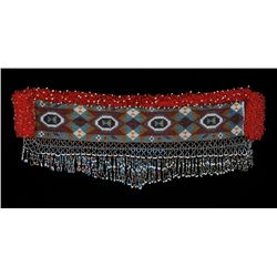 Athapaskan Loom Beaded Strip with Geometric Design19" L. 8" W.  Good Condition