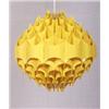 Image 1 : Taklampa gul veckad plast, diam. 50 cm, design Milinda Havlova....