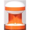 Image 1 : Bordslampa och pennställ, design Joe Colombo, orange/vit, etikett: Husqvarna, höjd 33 cm....