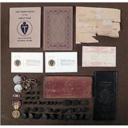 LARGE WWI LOT TEXAS PVT 1ST CLASS Co L 14