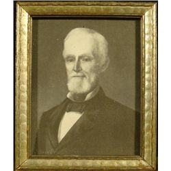 JOHN ELDER VINTAGE 5X6" FRAMED PRINT OF JEFFERSON DAVIS
