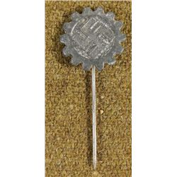 NAZI DAF WORKERS STICKPIN W/SWASTIKA IN GEAR