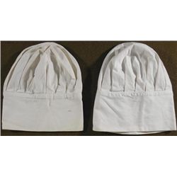 TWO WWII U.S. NAVY COOKS HATS