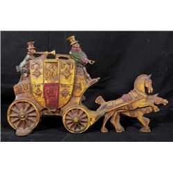 Royal Mail Carriage GR London Antique Doorstop Cst Iron