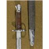 Image 1 : WWI MAUSER BAYONET-WOOD GRP 17" BLADE-LEATHER SCABBARD