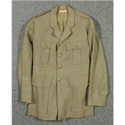 WWII BRITISH OFFICERS TUNIC COAT--OD WOOL