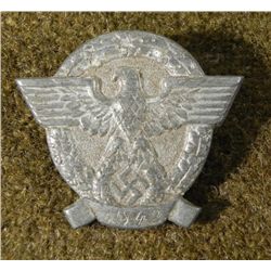 1942 NAZI POLICE MEMBERSHIP BADGE-EAGLE/SWASTIKA