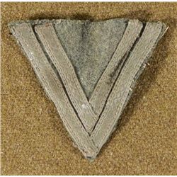 NAZI RANK CHEVRONS ON WEHRMACHT WOOL -ORIGINAL