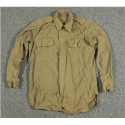 WWII BRITISH (?) OD WOOL COMBAT SHIRT
