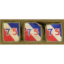 3 WWII 75TH DIVISION PATCHES -NICE ORIGINAL