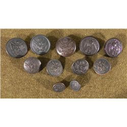 COLLECTION OF SPANISH-AMERICAN -INDIAN WARS BUTTONS