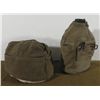 Image 2 : COMPLETE WWII US CANTEEN & HOLDER (ID'D) AND FIELD CAP