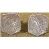 Image 1 : VINTAGE PAIR OF COIN CUFFLINKS SOUVENIR LUCAYA, BAHAMAS