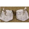 Image 2 : VINTAGE PAIR OF COIN CUFFLINKS SOUVENIR LUCAYA, BAHAMAS