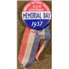 Image 1 : 1937 MEMORIAL DAY BUTTON BOHEMIAN NATIONAL CEMETERY