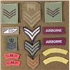 Image 1 : 14 BRITISH MILITARY PATCHES-CHEVRONS, REGIMENTAL
