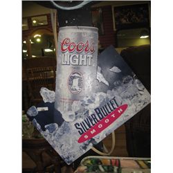 METAL COORS LIGHT SIGN - ROUND